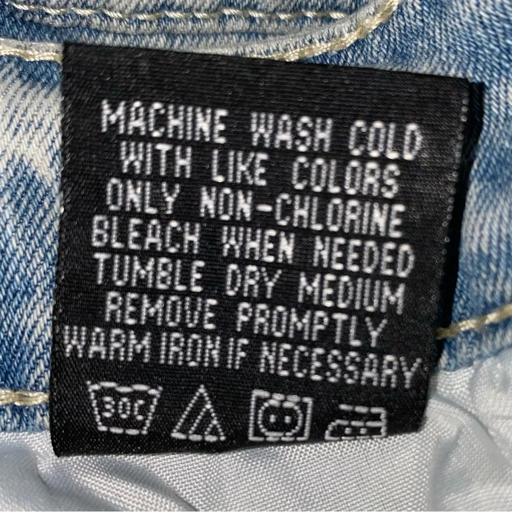 M B X denim slim fit distressed jeans zipper fly 5 pockets stretchy size 36 X 30 - Picture 8 of 15
